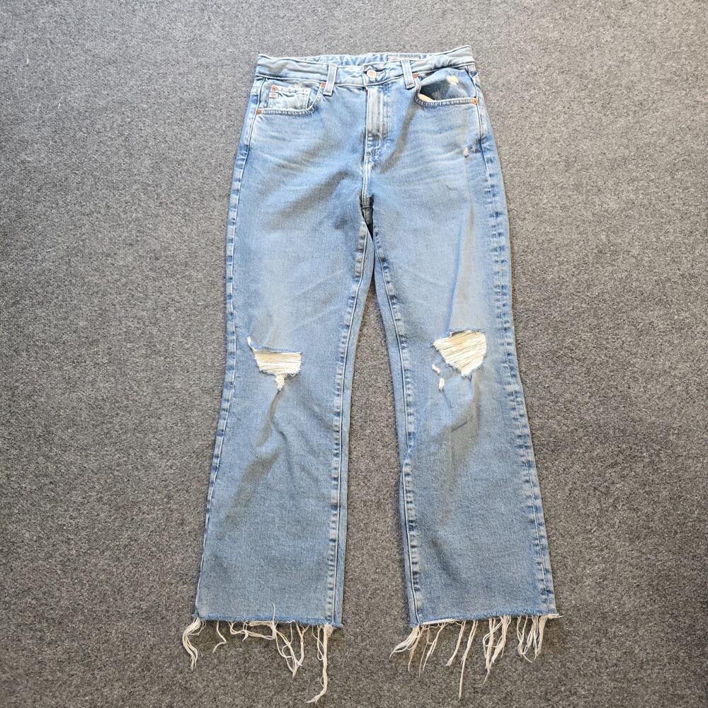 Adriano Goldschmied Pants Women Size 28 Blue Kinsley High Rise Pop Crop Straight